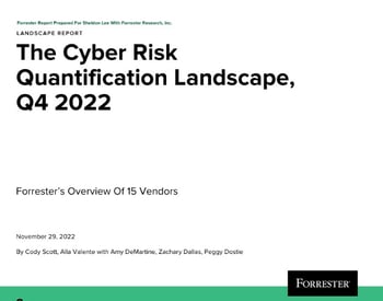 Forrester Cyber Risk Quantification Landscape 2022 Cover