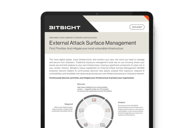 Bitsight EASM datasheet cover