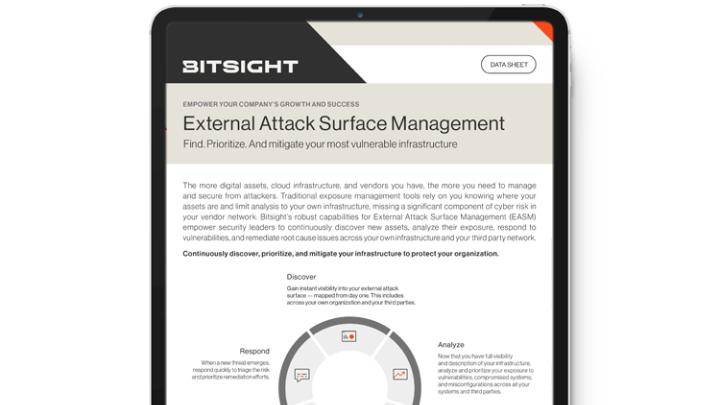 Bitsight EASM datasheet cover