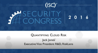 Jack Jones on Quantifying Cloud Risk